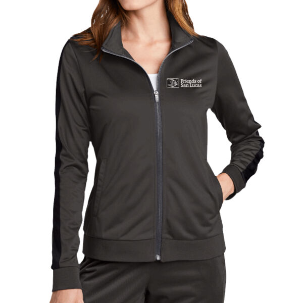 Sport-Tek ® Ladies Tricot Track Jacket - Embroidered Logo Thumbnail
