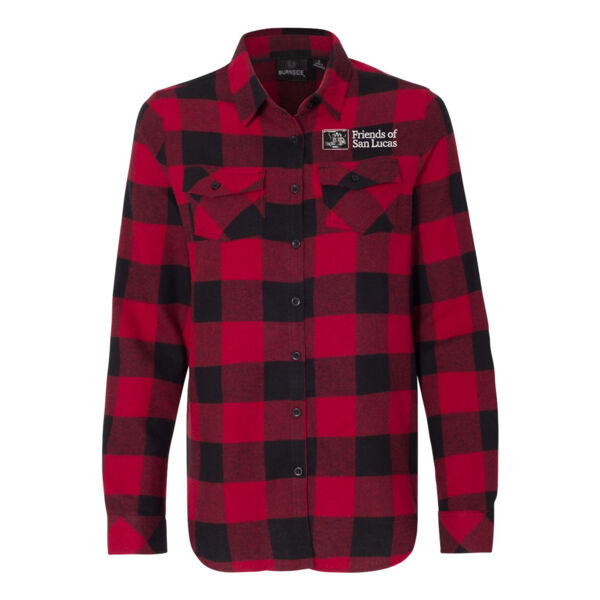 Burnside - Women's Yarn-Dyed Long Sleeve Flannel Shirt - Embroidered Logo Thumbnail